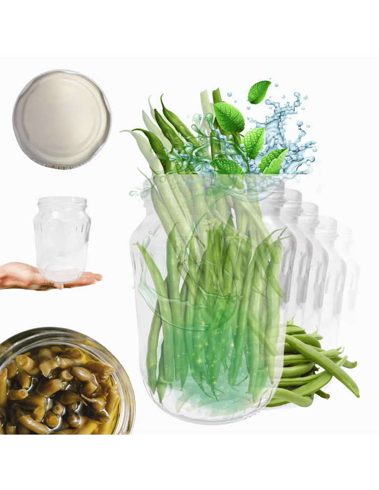 Słoiki - Słoiki 720ml 0,7l soki ogórki papryka fasolka papryka kompot 30sztuk 82mm - product b2b.wamar.biz 14