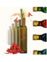 Butelki 250 ml maraski kwadratowe zielone oliwa fi31 100szt BEZ NAKRETEK