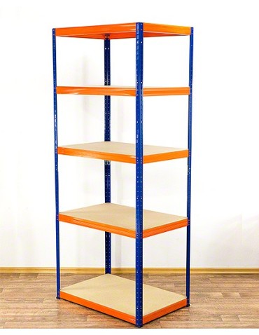 Regały - Regał Helios 213x90x60 cm 5 półek/275kg Niebiesko-Pomarańczowy - produkt 2