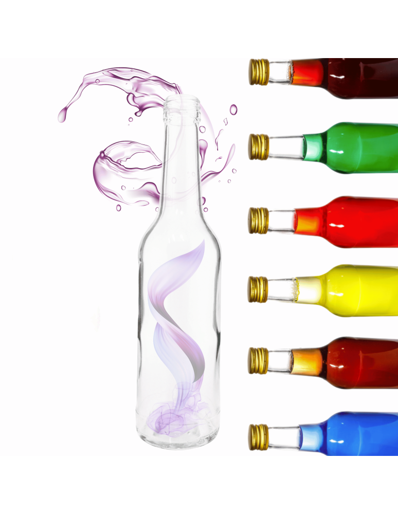 Szklane butelki na alkohol - galoniki - Butelka 330 ml na sok nalewkę nalewki syrop syropy fi28 1szt BEZ NAKRETKI - product b2b.wamar.biz 1