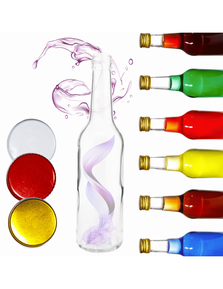 Szklane butelki na alkohol - galoniki - Butelka 330 ml na sok nalewkę nalewki syrop syropy fi28 1szt NAKRĘTKA - product b2b.wamar.biz 1