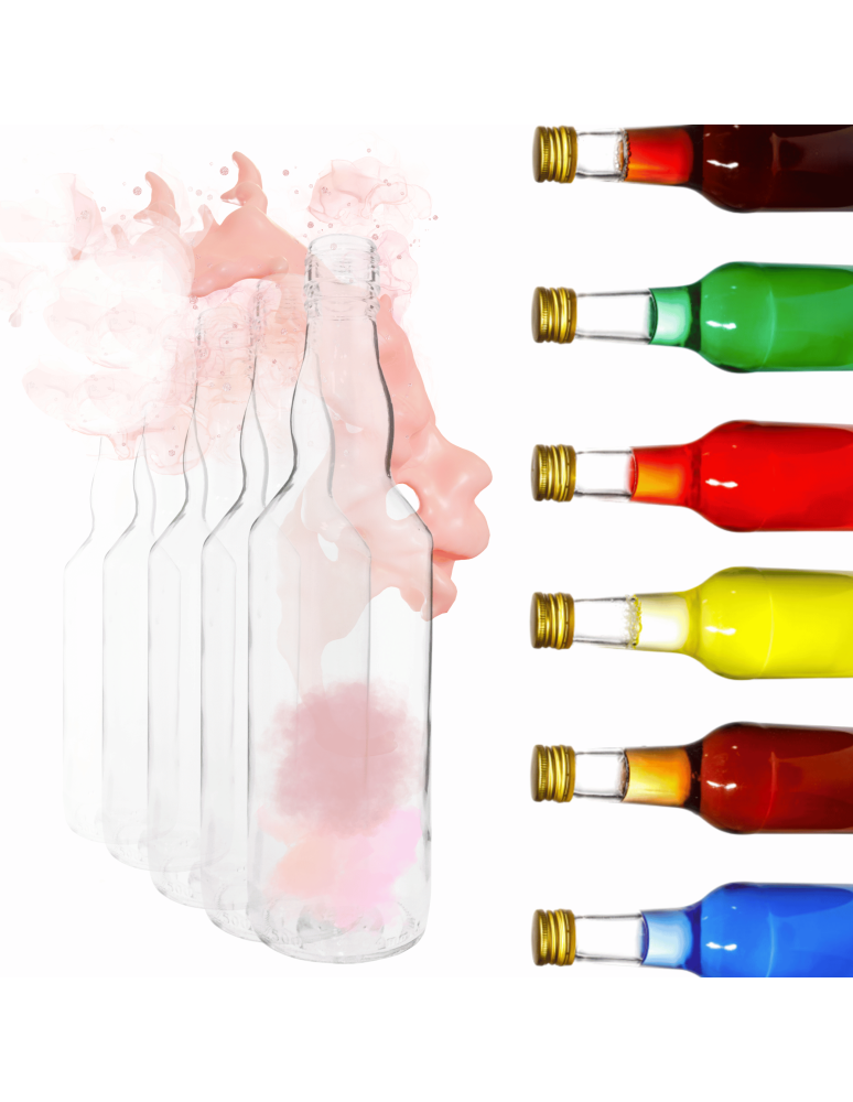 Szklane butelki na alkohol - galoniki - Butelki 500 ml na sok nalewkę syrop tradycyjne fi28 6szt BEZ NAKRETEK - product b2b.wamar.biz 1