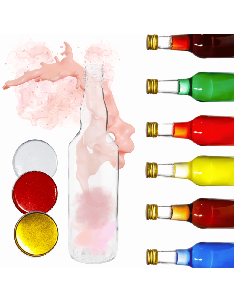 Szklane butelki na alkohol - galoniki - Butelka 500 ml na sok nalewkę nalewki syrop syropy fi28 1szt NAKRĘTKA - product b2b.wamar.biz 1