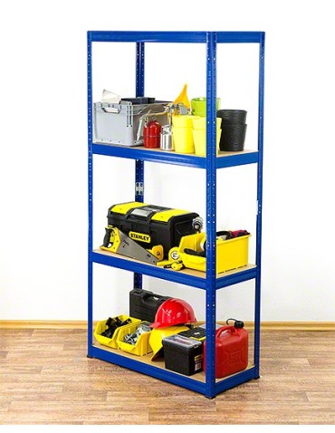 Regały - Regał Helios 180x120x40 cm 4 półki/400kg Niebiesko-Pomarańczowy - product 8