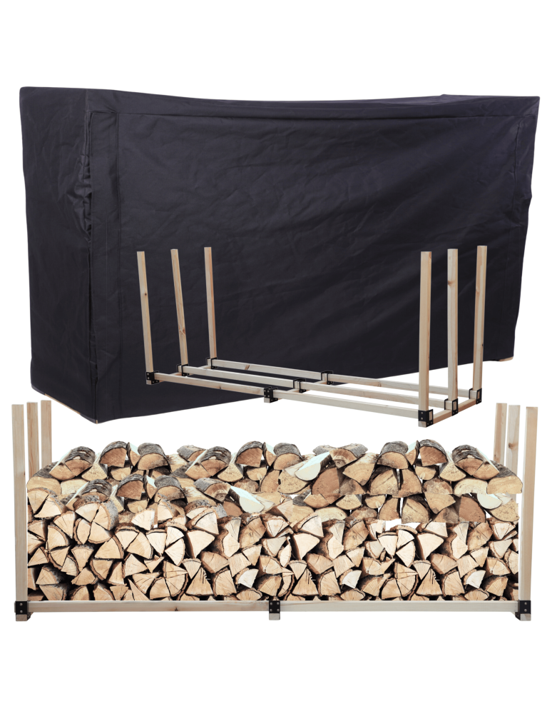 Stojaki na drewno - Stojak na drewno kominkowe wiata z pokrowcem drewutnia 3,1 m3 EKO SOLIDNY - product b2b.wamar.biz 1