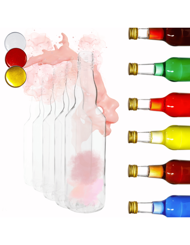Szklane butelki na alkohol - galoniki - Butelki 500 ml na sok nalewkę syrop tradycyjne fi28 30szt NAKRĘTKI - product b2b.wamar.biz 1