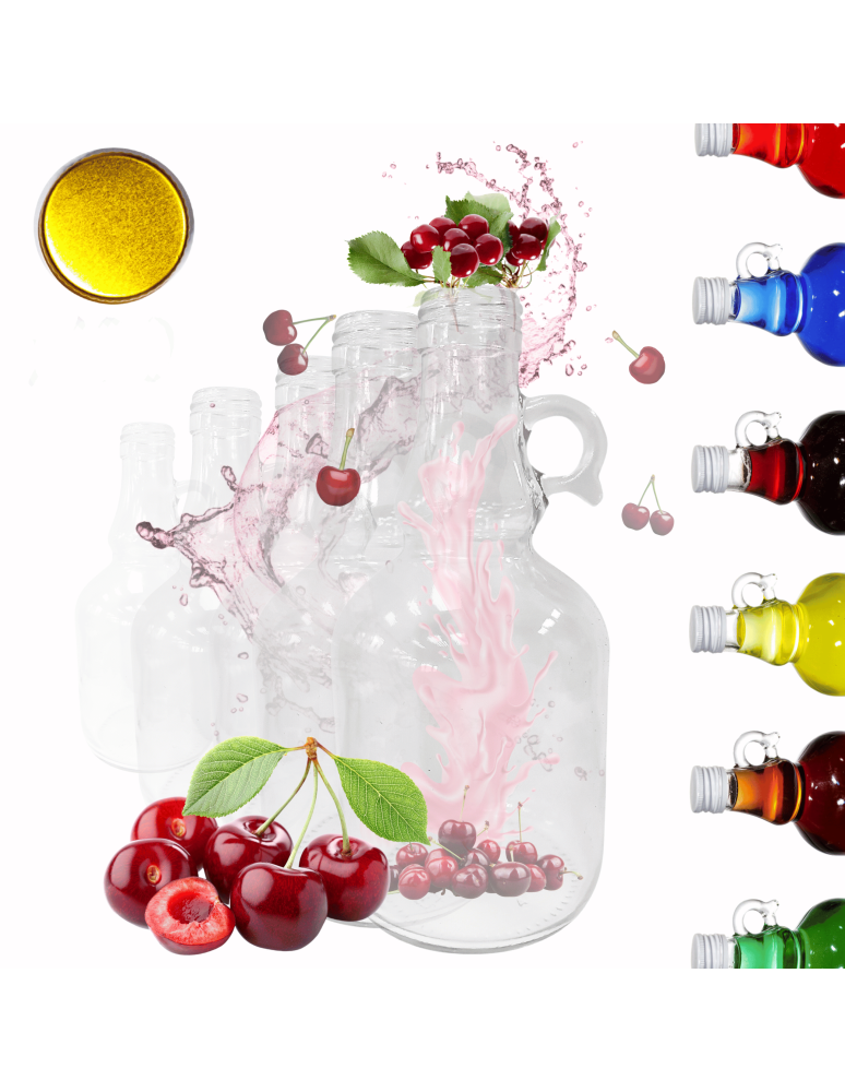 Szklane butelki na alkohol - galoniki - Butelki 500 ml galon z uchwytem soki na olej oliwę fi31 100szt NAKRĘTKI - produkt b2b.wamar.biz 1