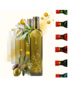 Butelki 500 ml maraski kwadratowe zielone na oliwę fi31 6szt BEZ NAKRETEK
