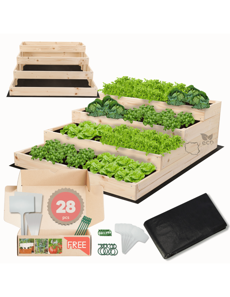 Grządki i Warzywniaki - Skrzynia na warzywa warzywniak grządka drewniana 36x90x120 GRATISY EKO - product b2b.wamar.biz 1