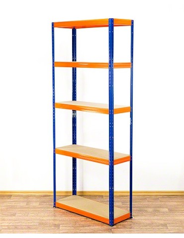 Regały - Regał Helios 196x100x60 cm 5 półek/400kg Niebiesko-Pomarańczowy - product 2