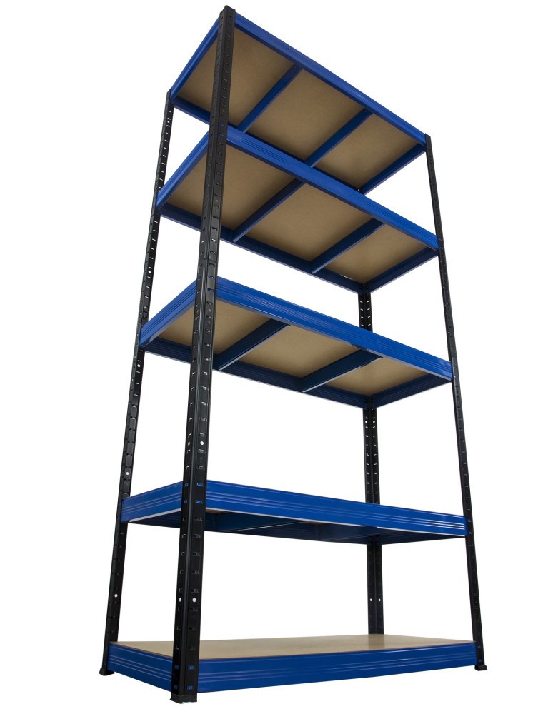 Regały - Regał Helios 196x100x60 cm 5 półek/400kg Niebiesko-Pomarańczowy - product b2b.wamar.biz 13