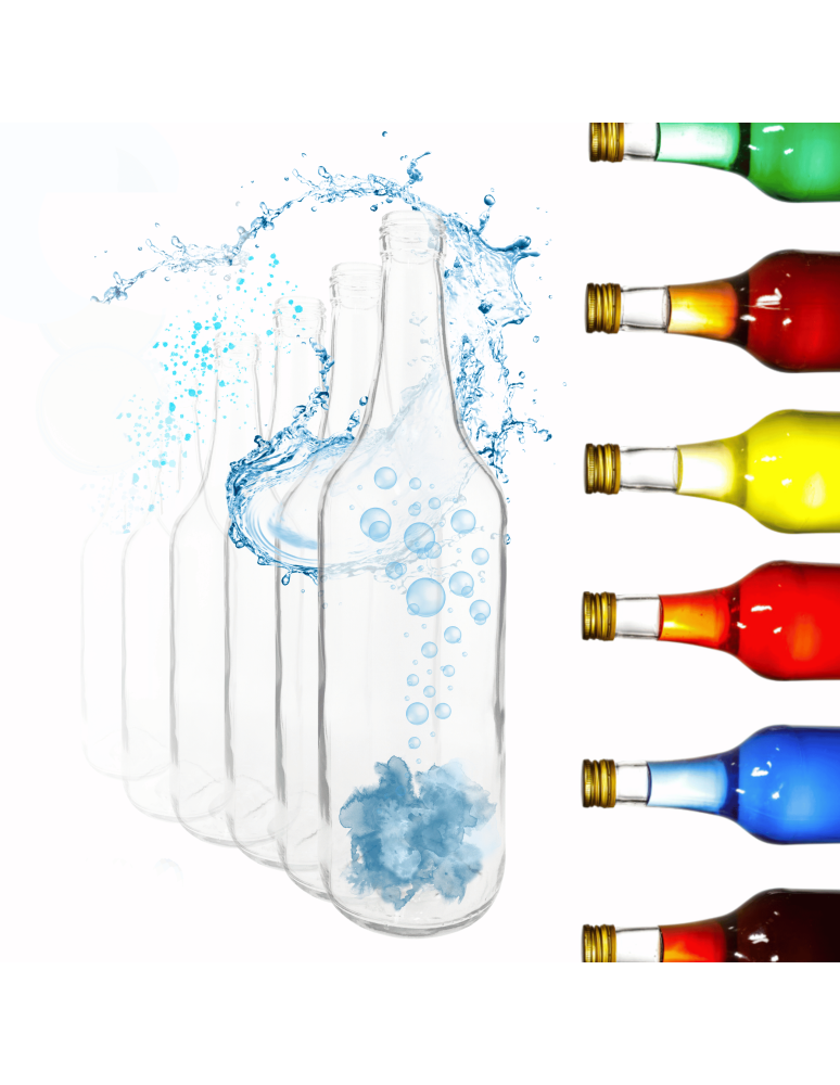 Szklane butelki na alkohol - galoniki - Butelki 700ml na sok nalewkę syrop ocet tradycyjne fi28 100szt BEZ NAKRETEK - product b2b.wamar.biz 1