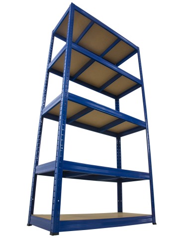 Regały - Regał Helios 196x110x30 cm 5 półek/400kg Niebiesko-Pomarańczowy - product 16