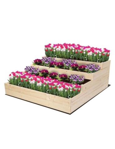 Grządki i Warzywniaki - Skrzynie na warzywa warzywniak donica IMPREGNOWANY 45x120x120 GRATISY EKO - product 2