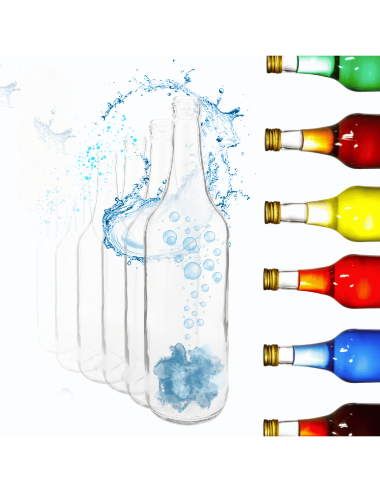 Szklane butelki na alkohol - galoniki - Butelki 700 ml na sok nalewkę syrop ocet tradycyjne fi28 60szt BEZ NAKRETEK - product b2b.wamar.biz 1