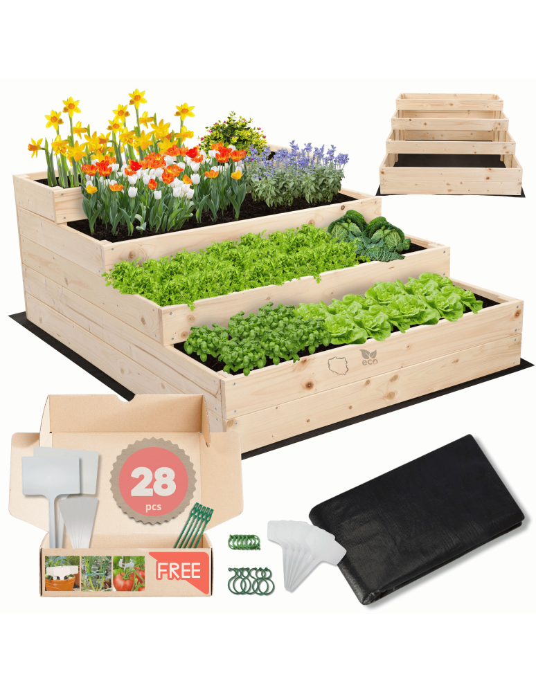 Grządki i Warzywniaki - Skrzynie na warzywa warzywniak donica IMPREGNOWANY 45x90x120 GRATISY EKO - product b2b.wamar.biz 1