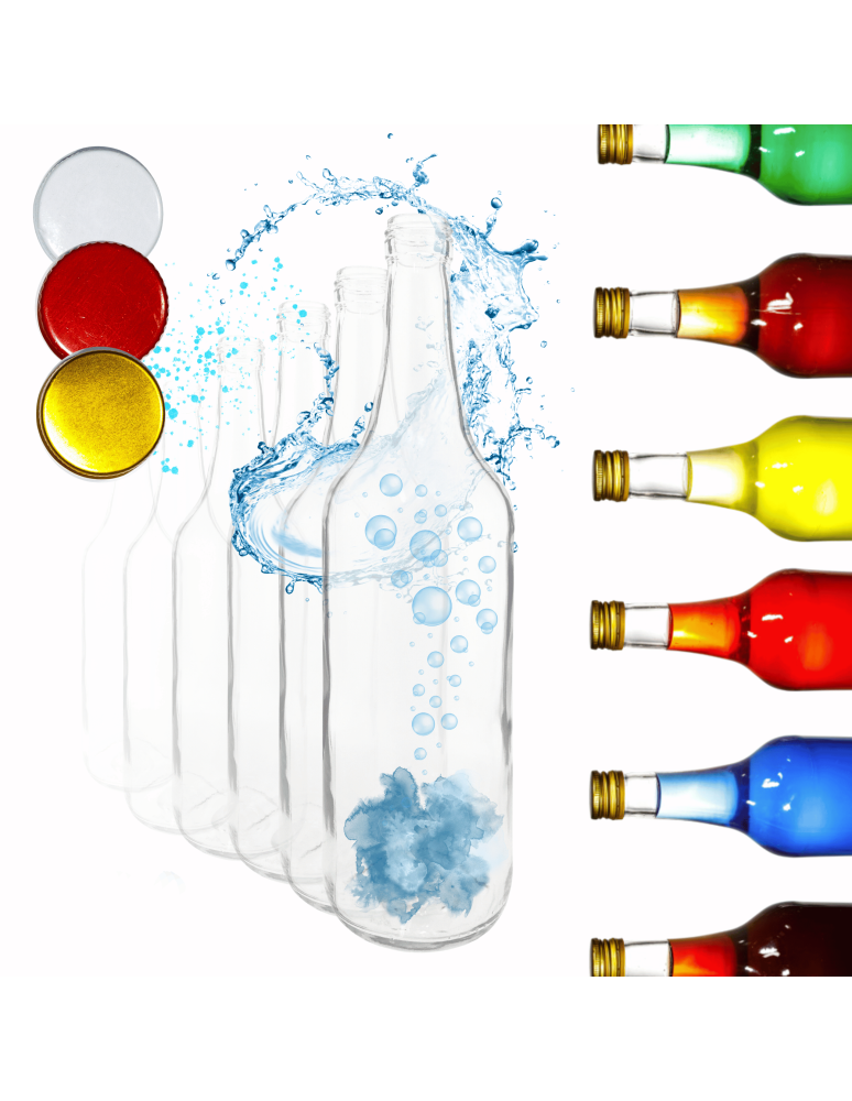 Szklane butelki na alkohol - galoniki - Butelki 700 ml na sok nalewkę syrop ocet tradycyjne fi28 100szt NAKRĘTKI - product b2b.wamar.biz 1