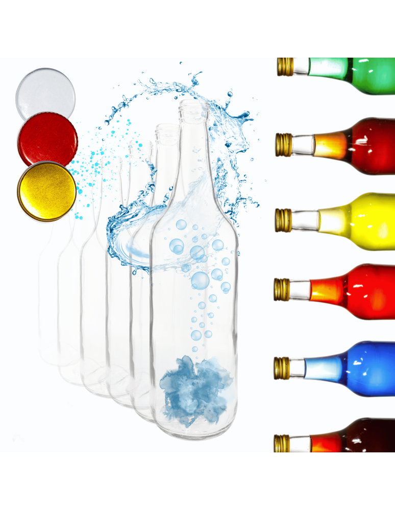 Szklane butelki na alkohol - galoniki - Butelki 700 ml na sok nalewkę syrop ocet tradycyjne fi28 60szt NAKRĘTKI - product b2b.wamar.biz 1