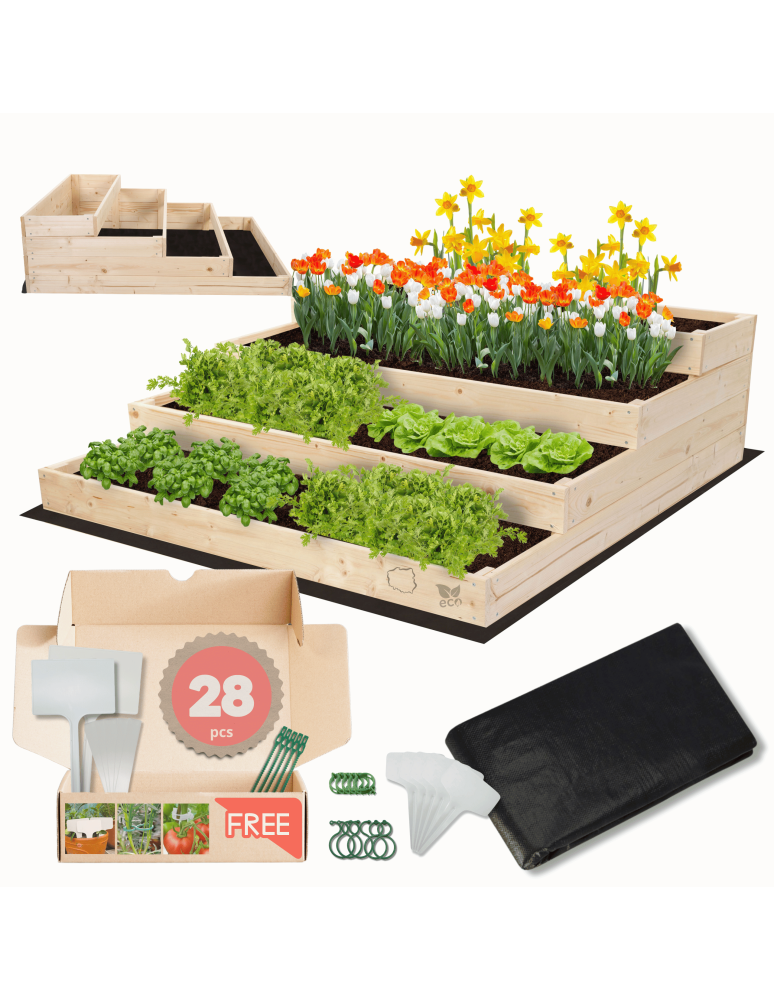 Grządki i Warzywniaki - Skrzynia na warzywa warzywniak grządka IMPREGNOWANY 36x120x120 GRATISY EKO - product b2b.wamar.biz 1