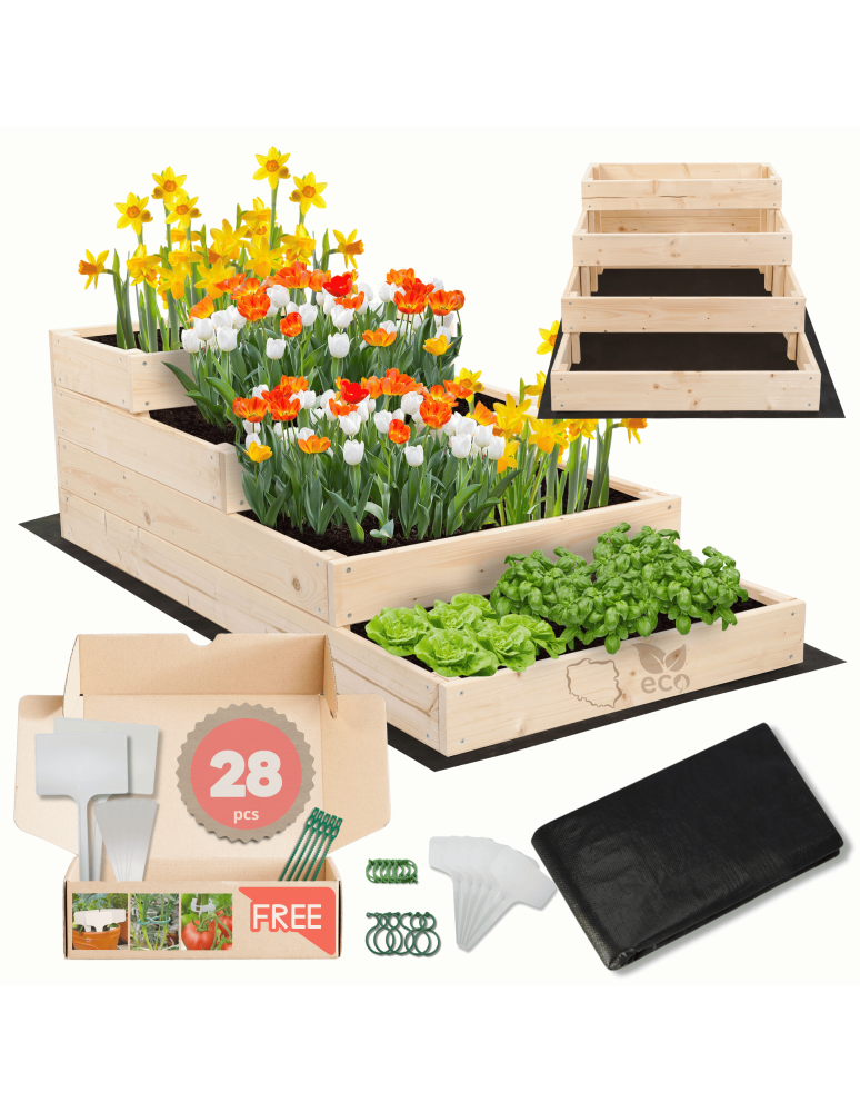 Grządki i Warzywniaki - Skrzynia na warzywa warzywniak grządka IMPREGNOWANY 36x60x120 GRATISY EKO - product b2b.wamar.biz 1