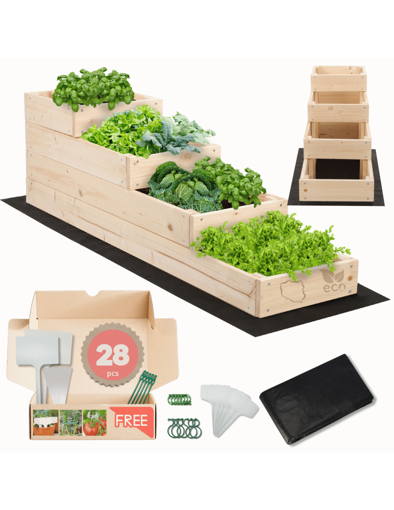 Grządki i Warzywniaki - Skrzynia na warzywa warzywniak grządka IMPREGNOWANY 36x30x120 GRATISY EKO - product b2b.wamar.biz 1