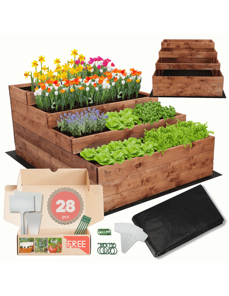 Grządki i Warzywniaki - Skrzynia na warzywa warzywnik IMPREGNOWANY 54x90x120 GRATISY WYSOKA ECO - product b2b.wamar.biz 1