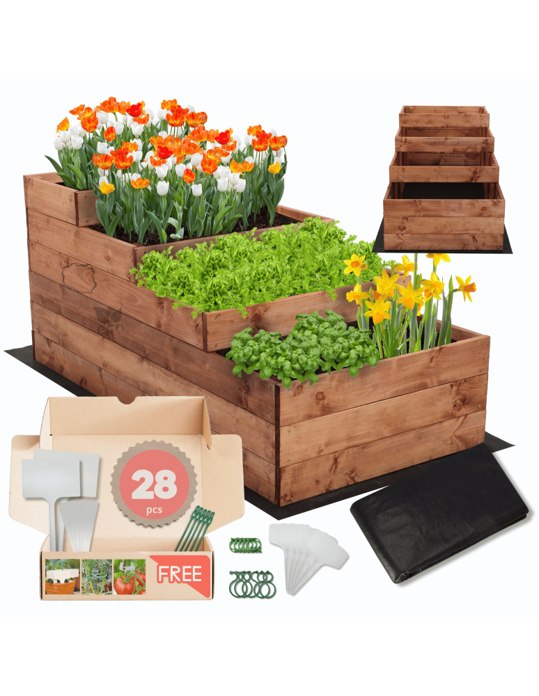Grządki i Warzywniaki - Skrzynia na warzywa warzywnik IMPREGNOWANY 54x60x120 GRATISY WYSOKA ECO - product b2b.wamar.biz 1