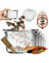Słoiki Weck 80ml przetwory MOLD żaroodporne miara spinki wieko gumka 12szt