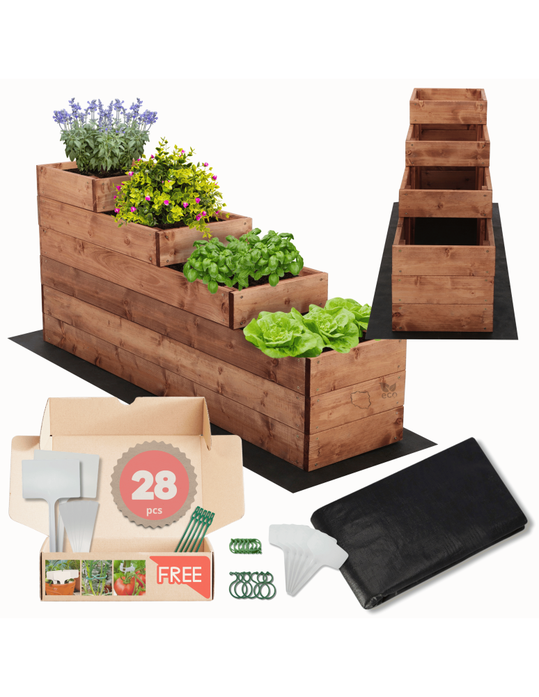 Grządki i Warzywniaki - Skrzynia na warzywa warzywnik IMPREGNOWANY 54x30x120 GRATISY WYSOKA ECO - product b2b.wamar.biz 1