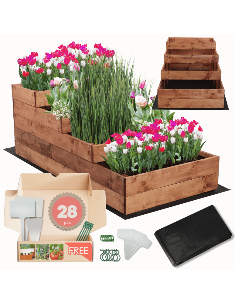 Grządki i Warzywniaki - Skrzynie na warzywa warzywniak donica IMPREGNOWANY 45x60x120 GRATISY EKO - product b2b.wamar.biz 1