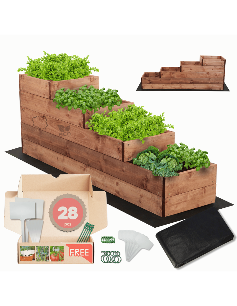 Grządki i Warzywniaki - Skrzynie na warzywa warzywniak donica IMPREGNOWANY 45x30x120 GRATISY EKO - product b2b.wamar.biz 1