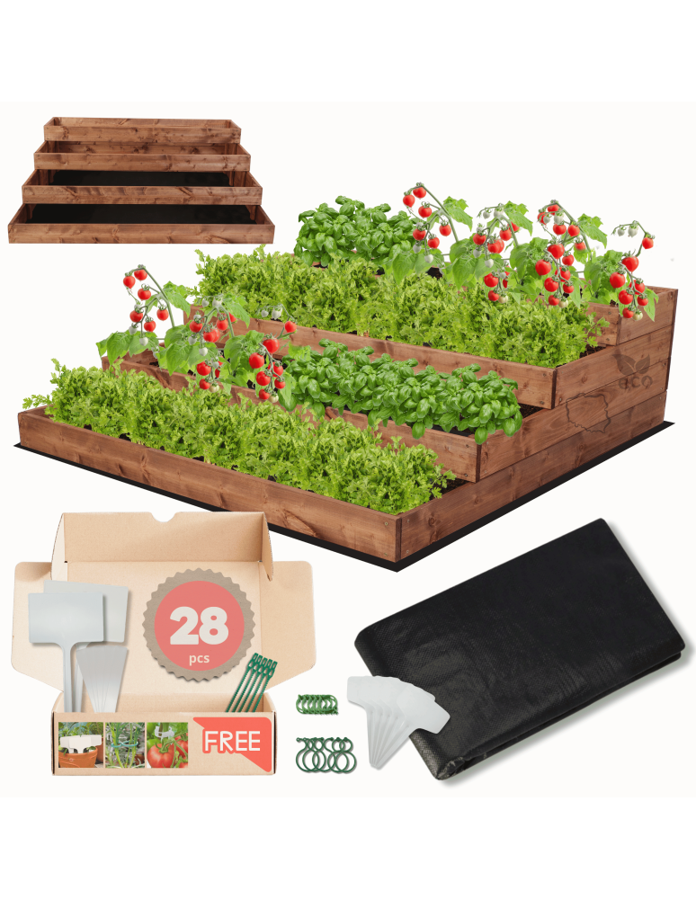 Grządki i Warzywniaki - Skrzynia na warzywa warzywniak grządka IMPREGNOWANY 36x120x120 GRATISY EKO - product b2b.wamar.biz 1
