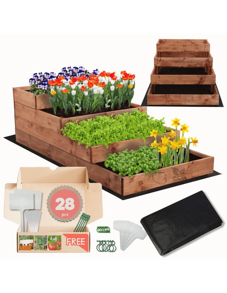 Grządki i Warzywniaki - Skrzynia na warzywa warzywniak grządka IMPREGNOWANY 36x60x120 GRATISY EKO - product b2b.wamar.biz 1