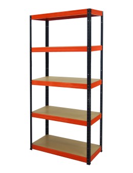 Regał Helios 213x90x50 cm 5 półek/400kg Niebiesko-Pomarańczowy - product 2