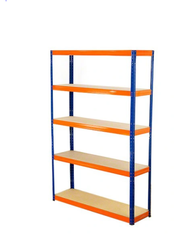 Regały - Regał Helios 213x110x40 cm 5 półek/400kg Niebiesko-Pomarańczowy - product 1