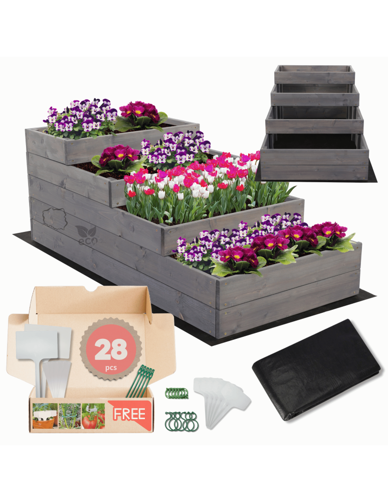 Grządki i Warzywniaki - Skrzynie na warzywa warzywniak donica IMPREGNOWANY 45x60x120 GRATISY EKO - product b2b.wamar.biz 1