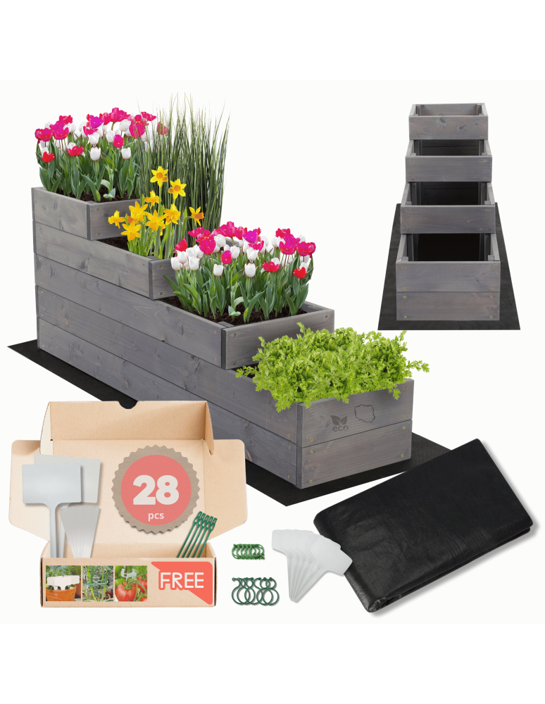 Grządki i Warzywniaki - Skrzynie na warzywa warzywniak donica IMPREGNOWANY 45x30x120 GRATISY EKO - product b2b.wamar.biz 1