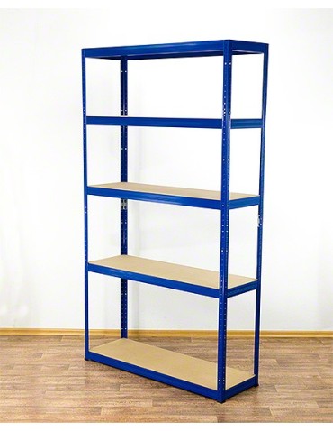 Regały - Regał Helios 213x120x35 cm 5 półek/275kg Niebiesko-Pomarańczowy - product 7