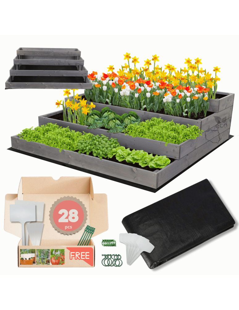 Grządki i Warzywniaki - Skrzynia na warzywa warzywniak grządka IMPREGNOWANY 36x120x120 GRATISY EKO - product b2b.wamar.biz 1