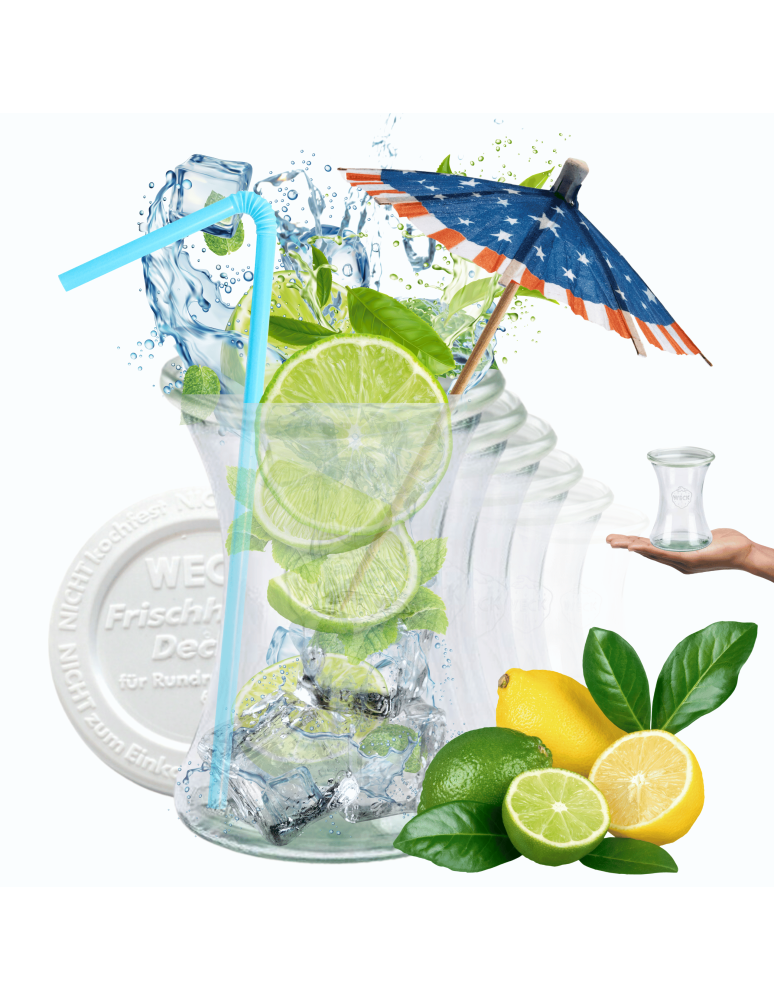 Słoiki weck - Słoiki Weck 370ml szklanka DELI żaroodporne weki plastikowe wieka 12szt - produkt b2b.wamar.biz 1