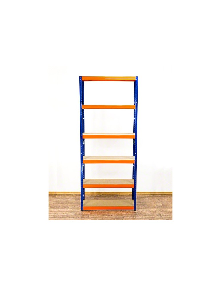 Regały - Regał Helios 213x100x50 cm 6 półek/400kg Niebiesko-Pomarańczowy - product b2b.wamar.biz 2