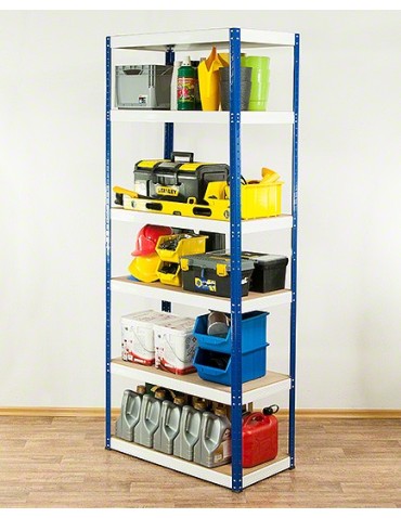 Regały - Regał Helios 213x75x45 cm 6 półek/275kg Niebiesko-Pomarańczowy - product 5