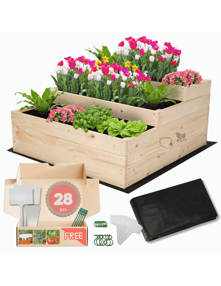 Grządki i Warzywniaki - Skrzynie na warzywa warzywniak donica IMPREGNOWANY 45x90x90 GRATISY EKO - product b2b.wamar.biz 1