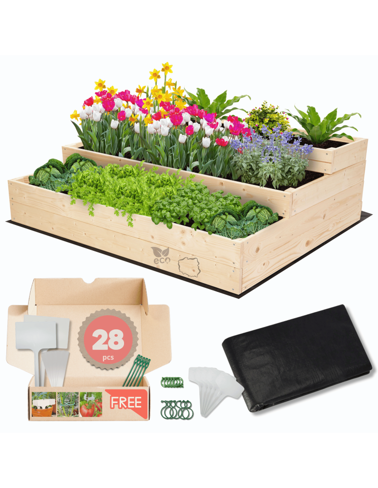 Grządki i Warzywniaki - Skrzynia na warzywa warzywniak grządka IMPREGNOWANY 36x120x90 GRATISY EKO - product b2b.wamar.biz 1