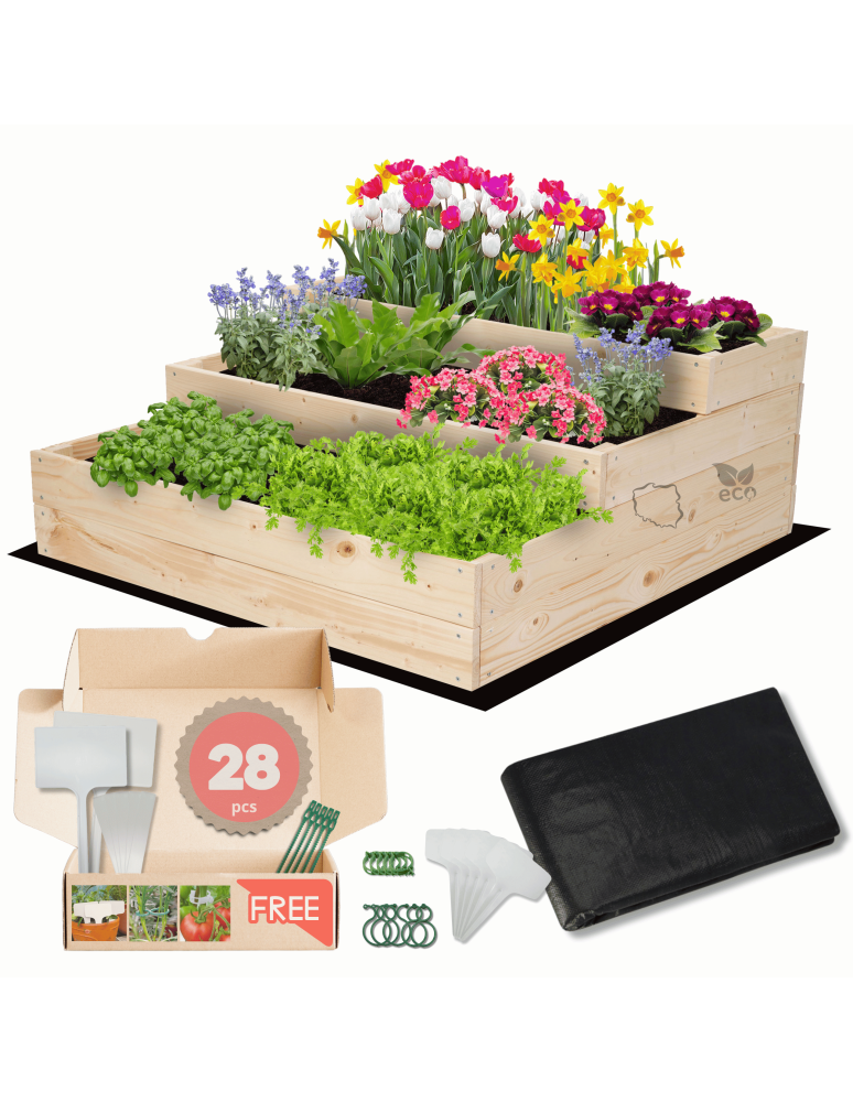 Grządki i Warzywniaki - Skrzynia na warzywa warzywniak grządka IMPREGNOWANY 36x90x90 GRATISY EKO - product b2b.wamar.biz 1