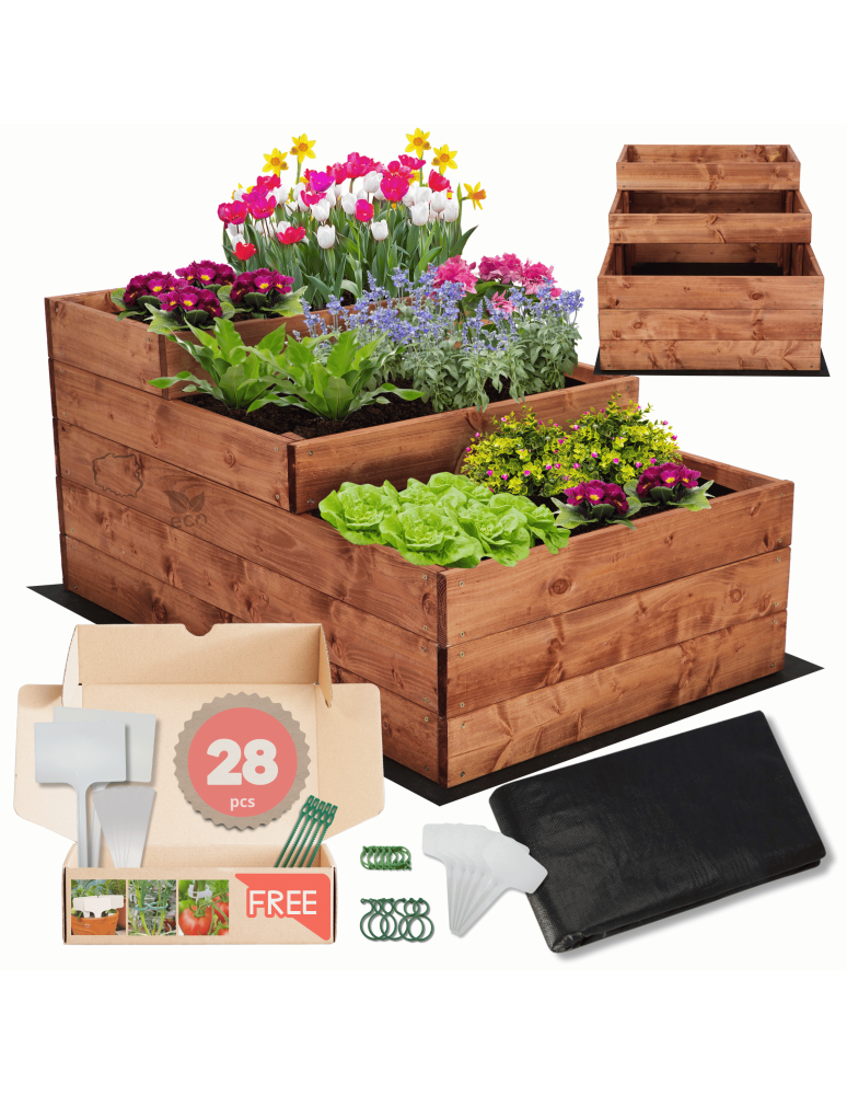 Grządki i Warzywniaki - Skrzynie na warzywa warzywniak donica IMPREGNOWANY 45x60x90 GRATISY EKO - product b2b.wamar.biz 1