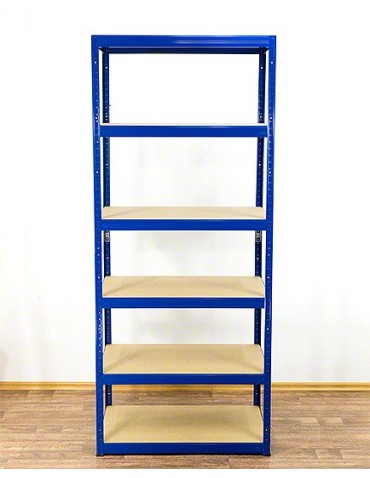 Regały - Regał Helios 196x100x30 cm 6 półek/275kg Niebiesko-Pomarańczowy - product 7