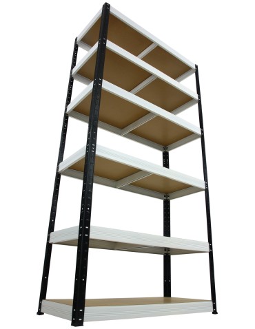 Regały - Regał Helios 196x110x30 cm 6 półek/275kg Niebiesko-Pomarańczowy - produkt 15