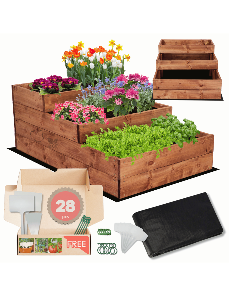 Grządki i Warzywniaki - Skrzynia na warzywa warzywniak grządka IMPREGNOWANY 36x60x90 GRATISY EKO - product b2b.wamar.biz 1