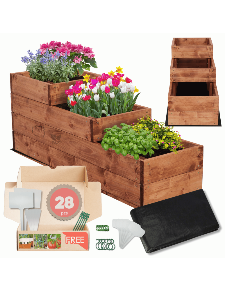 Grządki i Warzywniaki - Skrzynia na warzywa warzywniak grządka IMPREGNOWANY 36x30x90 GRATISY EKO - product b2b.wamar.biz 1
